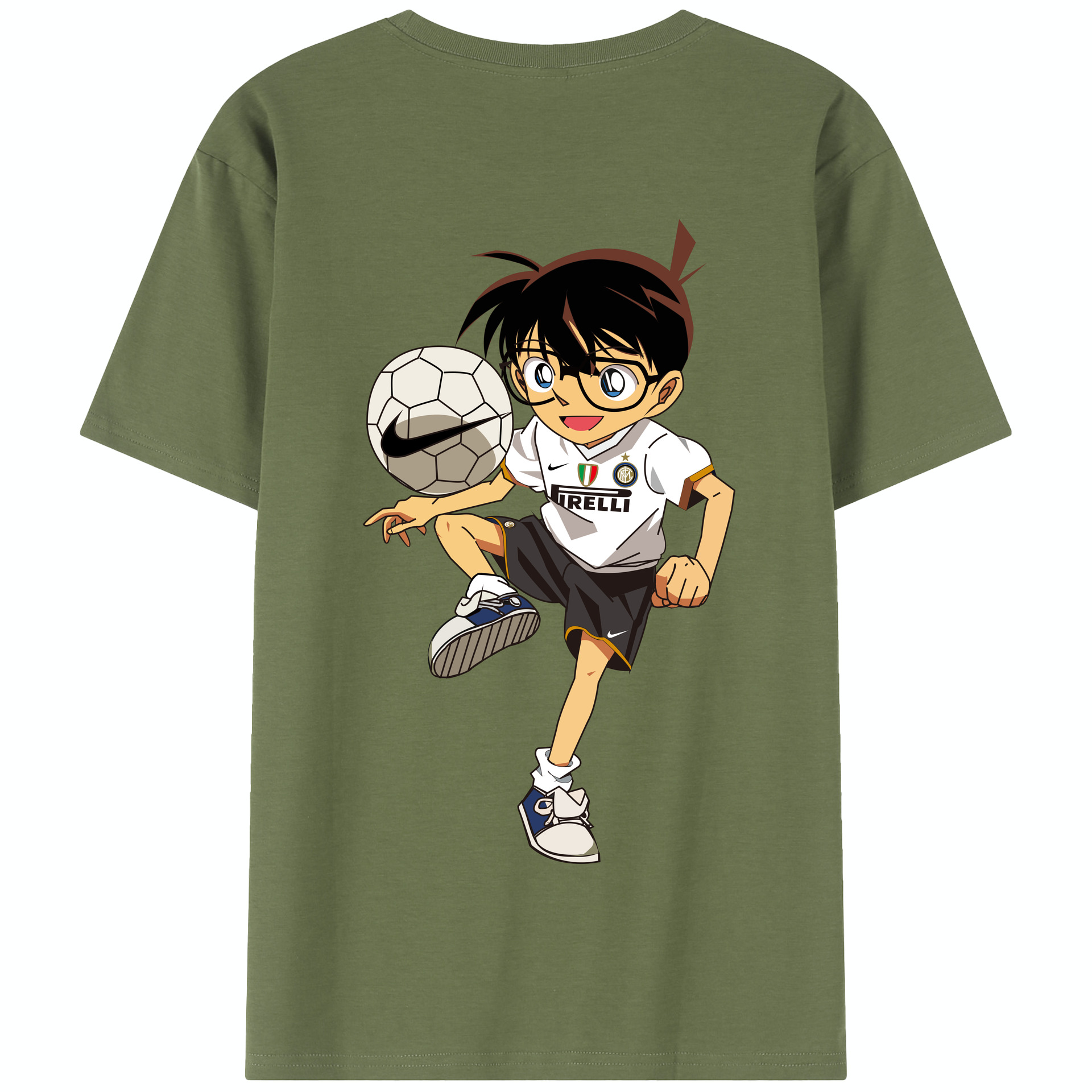 （画像用） 名探偵コナン 江戸川 コナン Detective Conan Conan Edogawa 綿100％半袖Tシャツ（背面プリント）